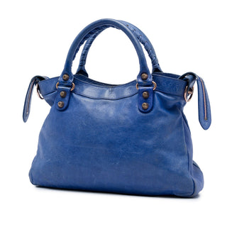 Balenciaga Lambskin Motocross Giant 12 Town Satchel