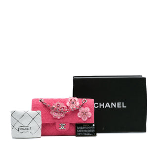 Chanel Medium Classic Tweed Flower Double Flap