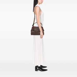 Ferragamo Medium Bicolor Calfskin Hug Satchel