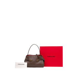 Ferragamo Medium Bicolor Calfskin Hug Satchel