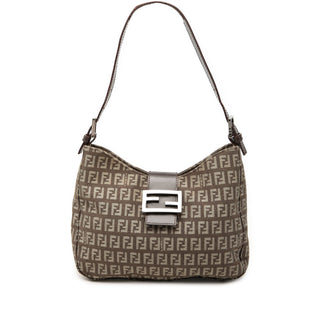 Fendi Zucchino Canvas Shoulder Bag