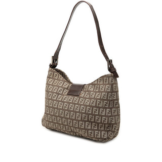 Fendi Zucchino Canvas Shoulder Bag