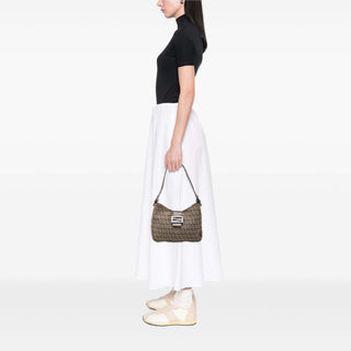 Fendi Zucchino Canvas Shoulder Bag