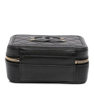 Chanel Small Caviar Filigree Vanity Case