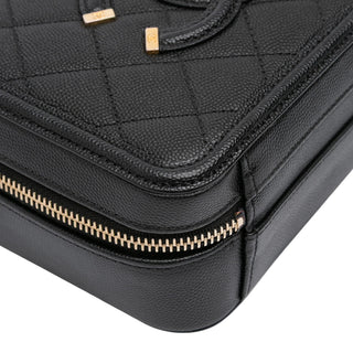 Chanel Small Caviar Filigree Vanity Case