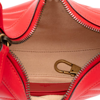 Gucci Mini GG Marmont Matelasse Calfskin Half Moon Bag