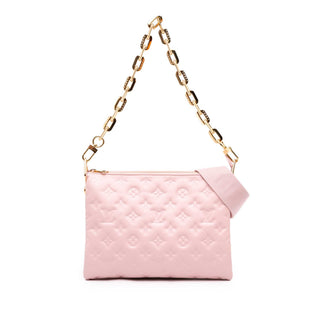 Louis Vuitton Monogram Embossed Puffy Lambskin Coussin PM