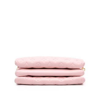 Louis Vuitton Monogram Embossed Puffy Lambskin Coussin PM