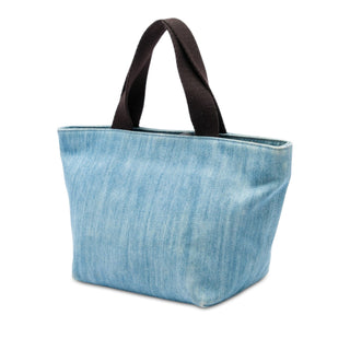 Fendi Mini Denim Embroidered Logo Tote