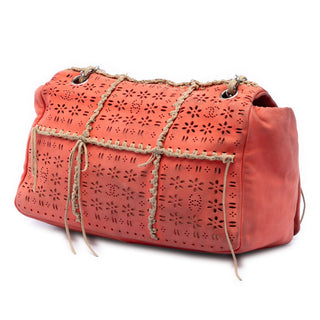 Chanel Laser Cut Fringe Suede Flap
