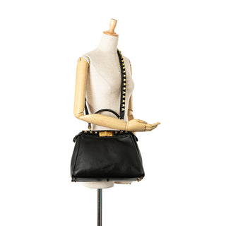 Fendi Medium Studded Leather Peekaboo Satchel