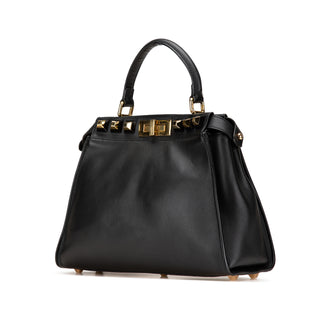 Fendi Medium Studded Leather Peekaboo Satchel