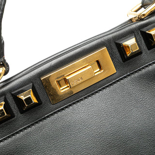 Fendi Medium Studded Leather Peekaboo Satchel