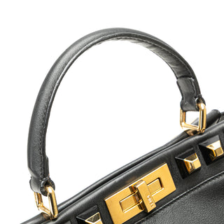 Fendi Medium Studded Leather Peekaboo Satchel