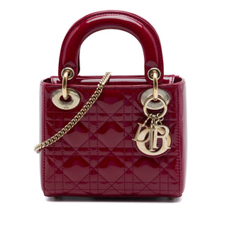 Dior Mini Patent Cannage Lady Dior