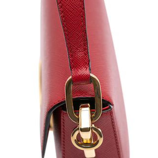 Prada Saffiano Lux Embleme Satchel