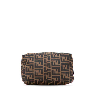 Fendi Zucca Canvas Double Flap Shoulder Bag
