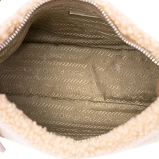 Prada Mini Shearling Re Edition 2000 Shoulder Bag
