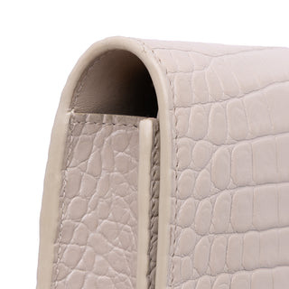 Ysl Croc Embossed Leather Monogram Kate Tassel Wallet on Chain