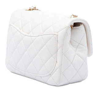 Chanel Mini Square Classic Lambskin Pearl Crush Single Flap