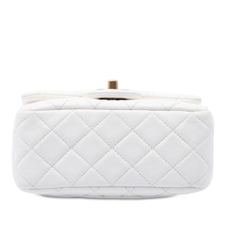 Chanel Mini Square Classic Lambskin Pearl Crush Single Flap