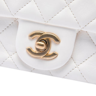 Chanel Mini Square Classic Lambskin Pearl Crush Single Flap