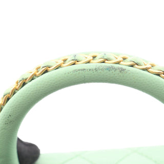 Chanel Mini Quilted Caviar Coco Chain Top Handle Bag