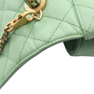 Chanel Mini Quilted Caviar Coco Chain Top Handle Bag