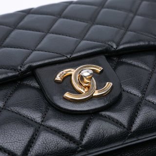 Chanel Quilted Calfskin CC Crown Flap