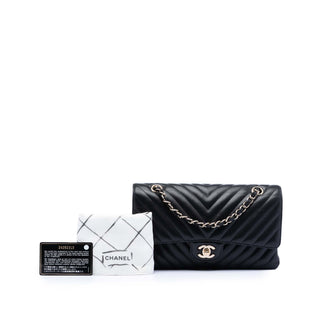 Chanel Medium Classic Chevron Lambskin Double Flap