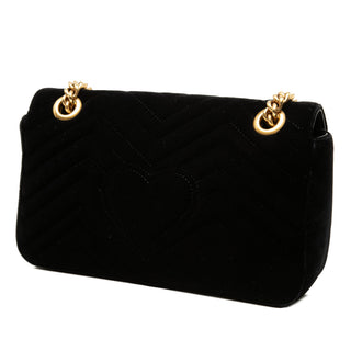 Gucci Medium GG Marmont Matelasse Velvet Shoulder Bag