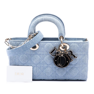 Dior Medium Denim Cannage Lady D-Joy