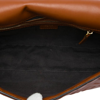 Fendi Zucca Embossed Leather Baguette Satchel