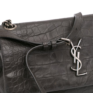 Ysl Medium Croc West Hollywood Crossbody
