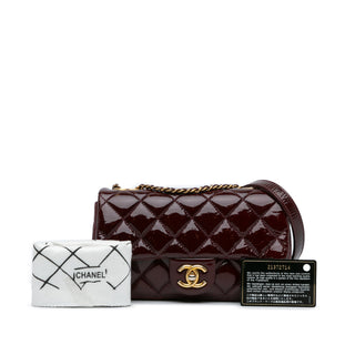 Chanel ParisSmall Patent and Goatskin CC Eyelet Flap