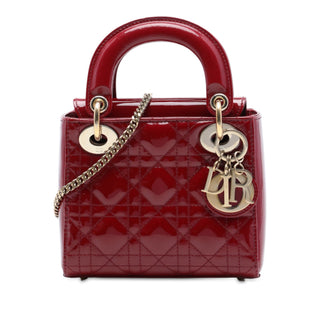Dior Mini Patent Cannage Lady Dior