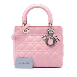 Dior Medium Lambskin Cannage Lady Dior