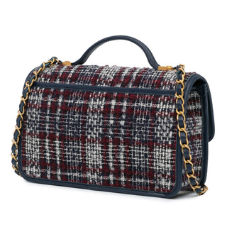Chanel Small Tweed School Memory Top Handle Flap