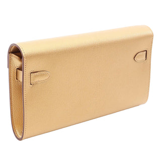 Hermès Metallic Chevre Mysore Kelly To Go Wallet