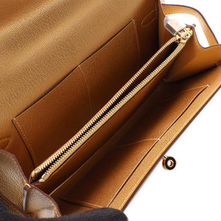Hermès Metallic Chevre Mysore Kelly To Go Wallet