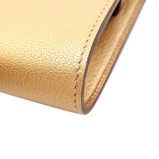 Hermès Metallic Chevre Mysore Kelly To Go Wallet