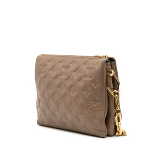 Louis Vuitton Monogram Embossed Puffy Lambskin Coussin PM