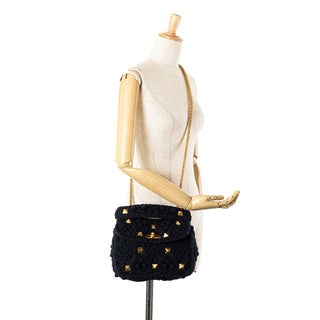 Valentino Medium Cashmere Roman Stud Satchel