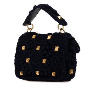 Valentino Medium Cashmere Roman Stud Satchel