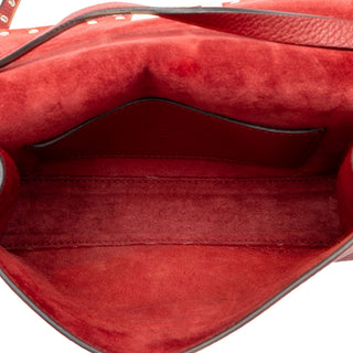 Valentino Medium Pebbled Calfskin Rockstud Flip Lock Crossbody