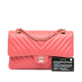 Chanel Medium Classic Chevron Lambskin Double Flap