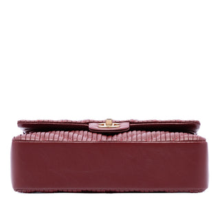 Chanel Medium Classic Chevron Calfskin Pleated Double Flap