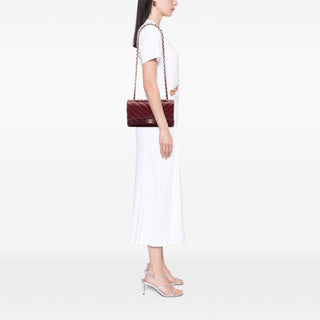Chanel Medium Classic Chevron Calfskin Pleated Double Flap