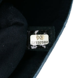 Chanel Medium Embroidered Denim Perfume Bottle Single Flap