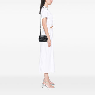 Chanel Mini Rectangular Classic Chevron Crumpled Patent So Black Single Flap